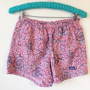 Patagonia Women's Pink Floral Baggies Shorts